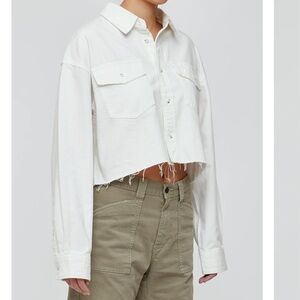 Moussy Bayport cropped shirt